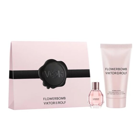 Viktor&Rolf Gift Set-Flowerbomb EDP Mini,Body&Hand Lotion-7ml,50ml-2pc-BOXED-NEW - Picture 12 of 16